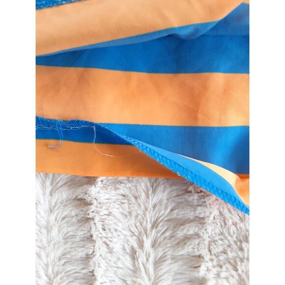 Gap Designed and Crafted Striped Blue & Orange Shirted Dress Size M - Picture 8 of 8